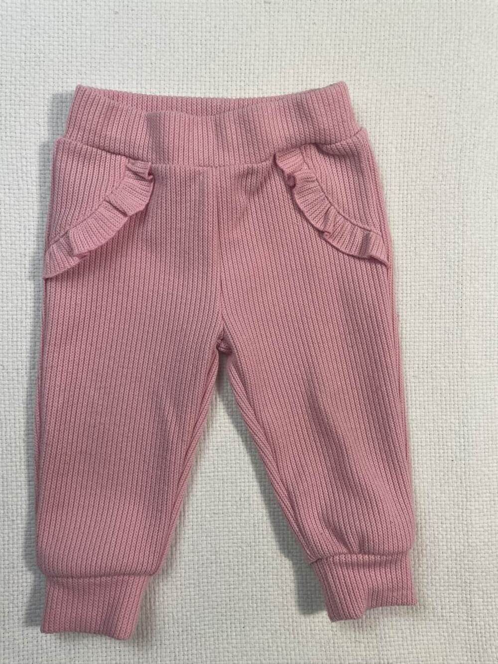 Just Lizzy Mauve Ruffle Joggers Size 12M